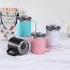 Coffee Mug with Lid Handle 12 Oz Stainless Steel Vacuum Cup Wall Insulated Travel Tumbler Cup Sweat Proof Camping Mug
