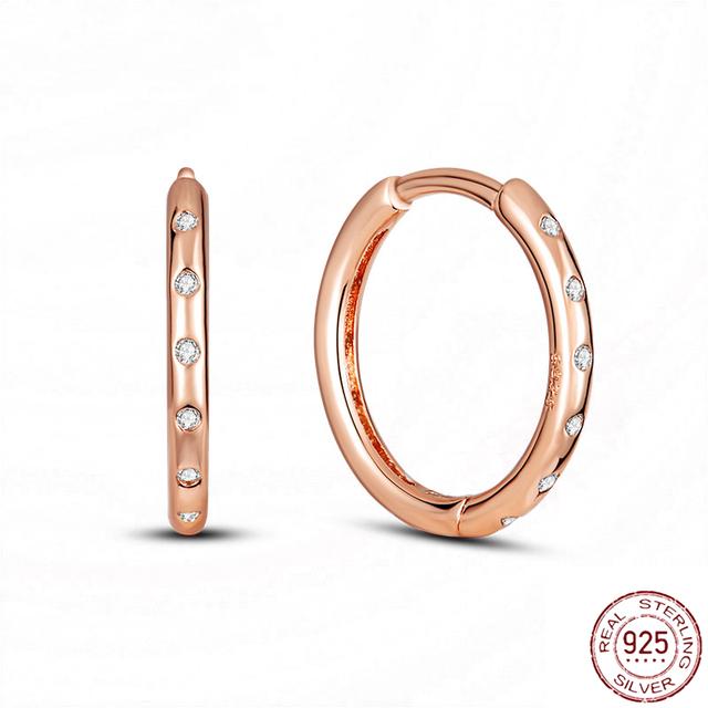 Серьги из стерлингового серебра 925 пробы, настоящее большое сердце, циркон, круглые серьги-кольца для женщин, модные серебряные серьги, ювелирные изделия, подарок