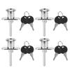 4Pcs Zinc Alloy Anti‑Theft Security Drawer Lock Set for Wardrobe Cabinet Hardware Fittings