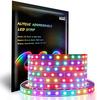 Светодиодная лента ALITOVE, WS2812B Адресная 5050RGB SMD, 5 м, 300 пикселей, Dream Color, Водонепроницаемая, Черная основа, DC 5V, Подсветка