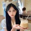 Синяя Лолита Заколка для волос с кошачьими ушками: Милая повязка на голову с бантом для девочек