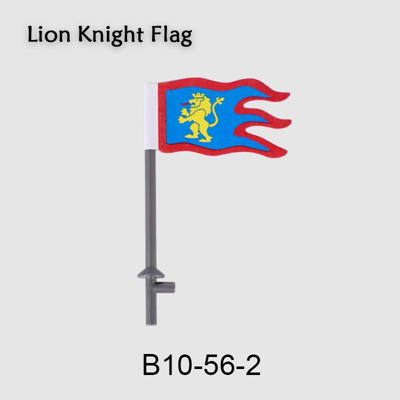 Средневековые военные флаги, серия «Военный замок», рыцарь, солдат, воин, аксессуары, строительные блоки, Древний Священный Рим, кирпичики, игрушки, подарки.