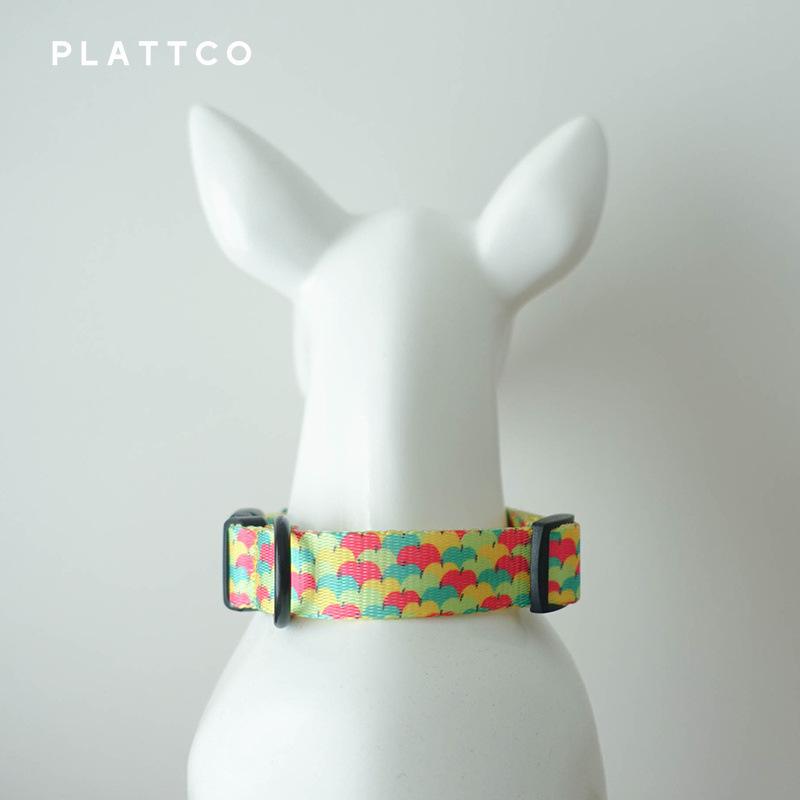 PLATTCO Цветной нейлоновый ошейник для животных с принтом яблок - Удобный и прочный