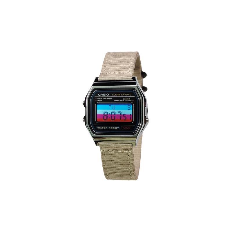 Casio Индивидуальные часы модифицированная серия золотой смоляной корпус водонепроницаемые F-91WM-9A модифицированные-Нефритовый Огонь Кварцевые нейлоновый ремешок m F-91WM-9A