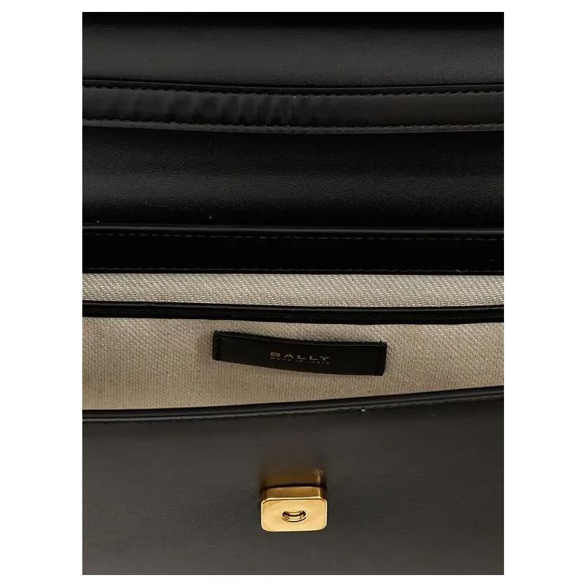 Bally Кожаная сумка-тоут на плечо с логотипом Женские сумки Черный WAH00QVT101U901O