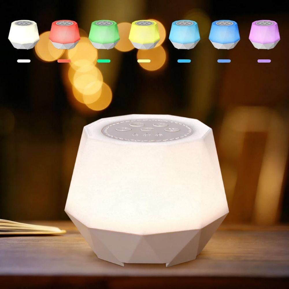 7 Color Modes White Noise Machine 10 Nature Sounds Night Light Bedside Lamp  Nursery Comfort