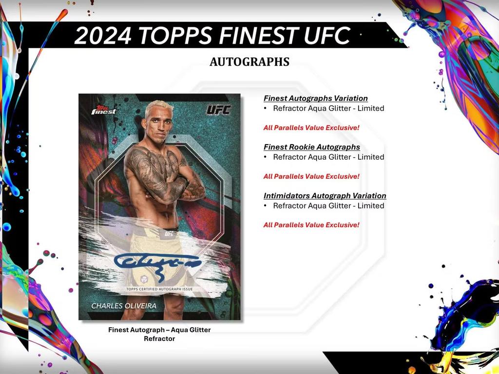2024 Topps Finest UFC Бластерная коробка для коллекционных карточек 6 пакетов
