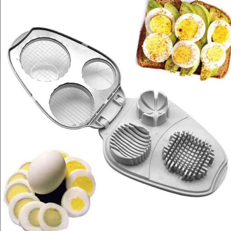 3In1 Creative Egg Slicer Hard Boiled Eggs Slicers Kitchen Food Slicers Fruit Vegetable Manual Slicers Household Kitchen Supplies