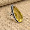Beautiful Citrine Gemstone Handmade 925 Sterling Silver Ring Jewelry