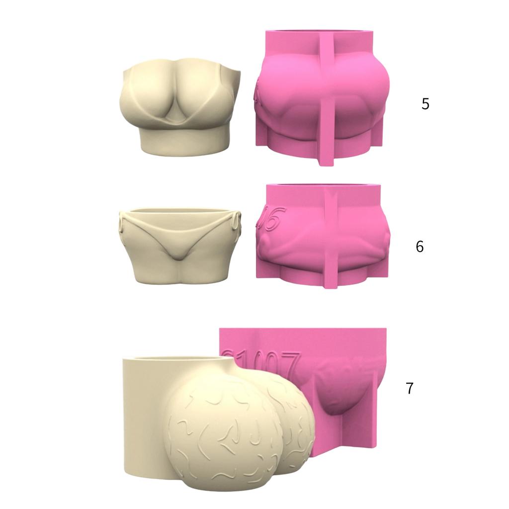 Silicone Mold For Concrete Flower Pots Succulent Planter Vase Cement Polymer Clay Resin Crafting DIY Art Projects