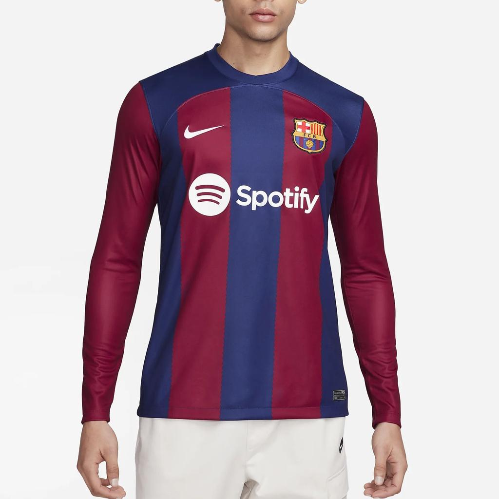 Nike ФК Барселона 2023/24 Стадион Домашняя Футбольная Майка Мужская Темно-Королевский Синий/Благородный Красный/Белый DX2636-456