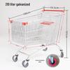 210 л Оцинкованная тележка для покупок в супермаркете