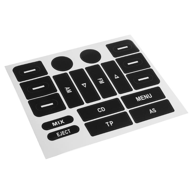 Практичная автомобильная изношенная навигационная кнопка FM-радио, ремонтная наклейка, наклейка, антикоррозийное украшение, подходит для Golf MK5