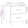 VidaXL Bedside Table High Gloss White 40x35x47.5 Cm Engineered Wood 827248