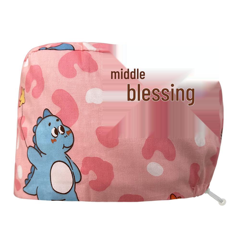 Хирургическая шапочка на кнопках с цветочным принтом для медсестер и врачей