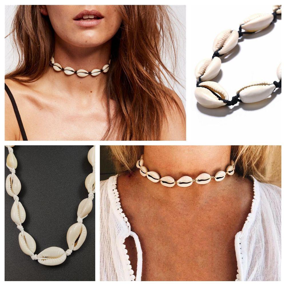 Женские украшения Bohemia Choker Fashion Natural Boho Braided Handmade Cowrie Shell Shell