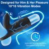 Vibrating Cock Ring With Penis Sleeve Clitoral G Spot Dual Stimulation Vibrator Couples Adult Sex Toys for Men Women Pleasure