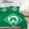 SV Werder Bremen Pattern Bedding Quilt Set Quilt Cover Pillowcase Home Decoration Birthday Gift (1 * duvet cover + 2 * pillowcase, without core)