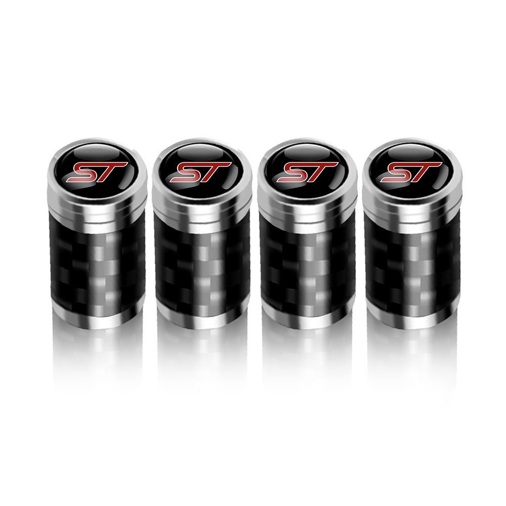 Carbon Fiber Car Wheel Tire Valve Cap Tyre Rim Stem Cover Accessories For Ford Ranger S-Max Focus Galaxy Mondeo Transit Tourneo