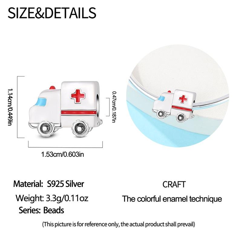 Copper Physical Health Nurse Medicine Box Stethoscope Charms Medicine Beads Fit Original Bracelets Diy Jewelry