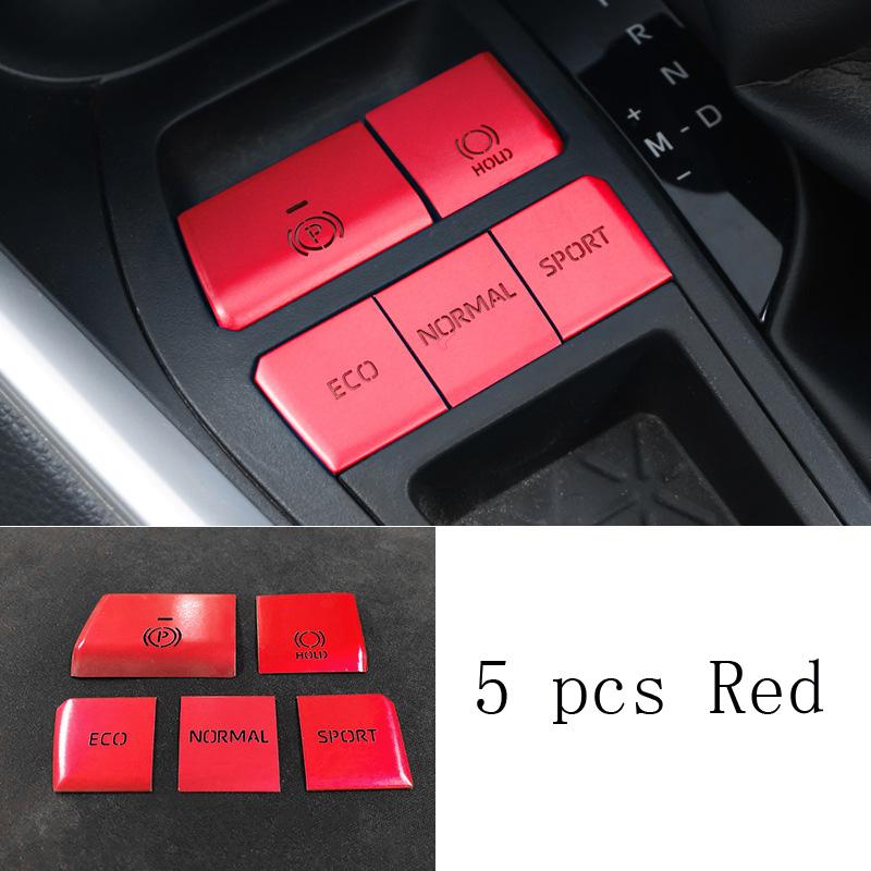 Электронный ручной тормоз для кондиционера, мультимедийная кнопка, блестящая накладка, наклейка для интерьера RAV4 RAV 4