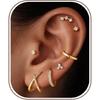 KISS WIFE CZ Stud Earrings Set for Women, Cubic Zirconia Stud Earrings In Multiple Sizes, Triangle Oval Heart Round Pearl Square Earrings,