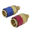 2Pcs Car Air Quick Coupler Connector for R134A High Low Red Blue Side