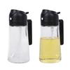 470ML Oil Dispenser Spray Pour 2 In 1 Olive Bottle Sprayer for Air Fryer Salad Frying Multi-Liquid Oil BPA-Free Glass Wide Mouth Oil Sprayer