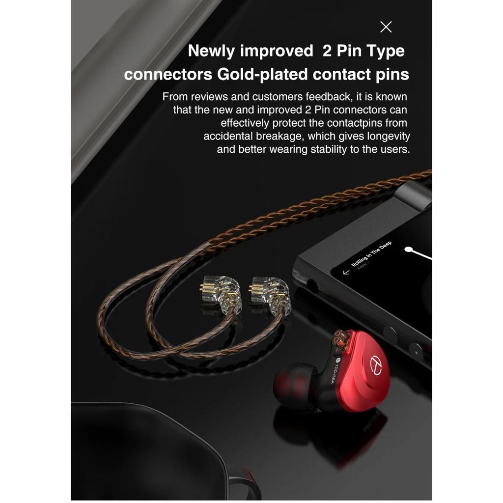 TRN V90S 5BA+1DD Metal Headset Hybrid HIFI Bass Earbuds In Ear Monitor Noise Earphone Noise Cancelling Earbuds Sport Headphone