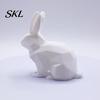 Burr-free Smooth Surface Decor 3D Printed Geometric Rabbit Ornaments, Creative Bunny Figurine, Minimalist Animal White Statue Art Decoration,