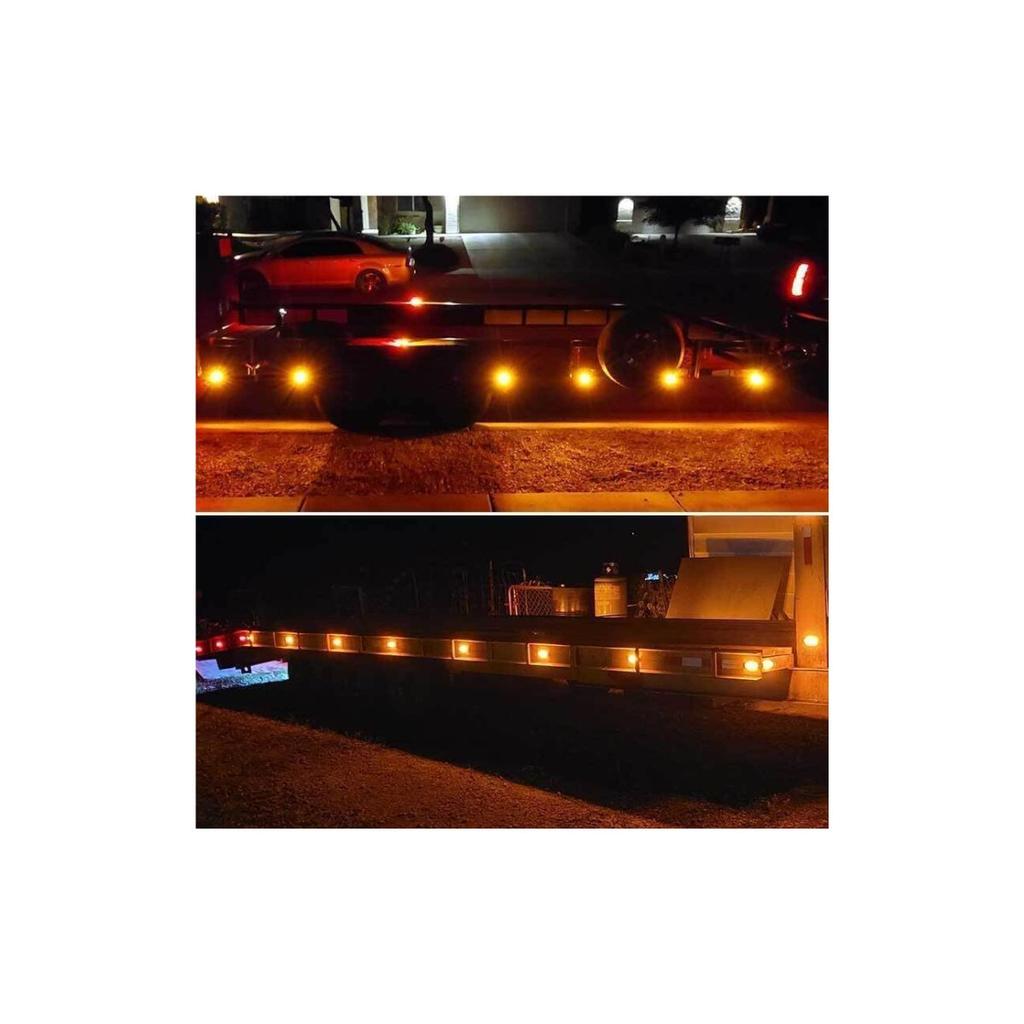 10 шт. Янтарный 6 LED Янтарный Боковой Габаритный Огонь Индикатор для Грузовика Прицепа Автодома Кабины Лодки Автобуса Грузовика