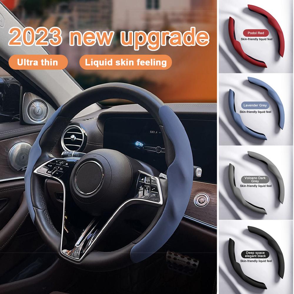 Модернизированный нескользящий чехол на руль автомобиля Liquid Touch Feeling для Tesla Model 3 Y, усилитель руля из нубука, водонепроницаемый