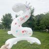 32inch Standing Number Balloons 0-9 White Crown Birthday "Happy Birthday" Balloons Birthday Party Celebration Decoration