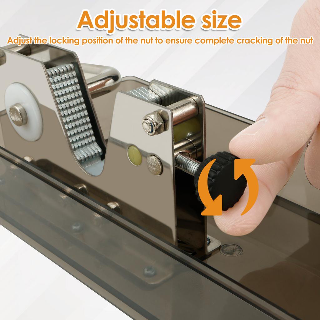 Walnut Cracker Stainless Steel Nut Opener Tool with Adjustable Jaw Efficient Pecan Cracker Tool for Almond Hazelnut Chestnut