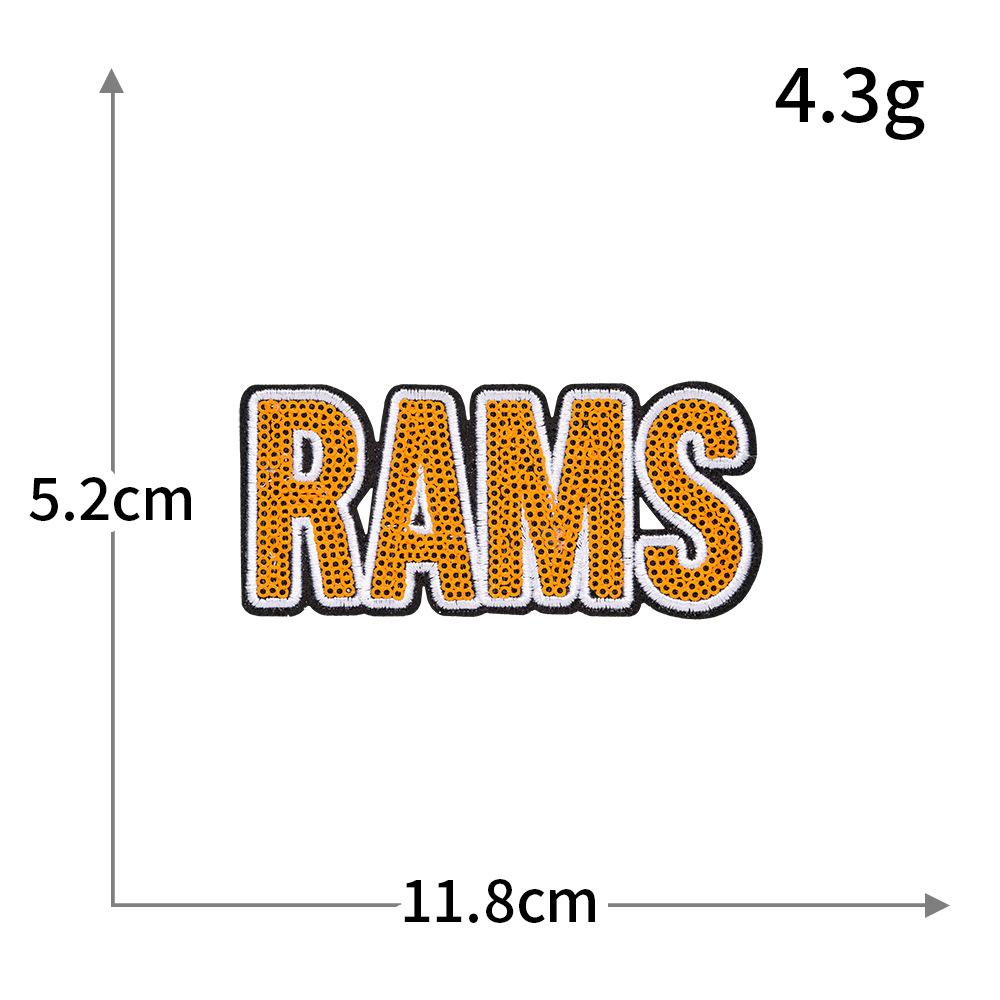 Letter Sequin Embroidery, Trendy English Computer Embroidery Embroidery Cloth Sticker Baseball Cap Clothes Decorative Sticker