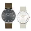Coach Storage Box Pair Watch, Simple Slim, Olive Gray, Chic Leather, 1460215314503116