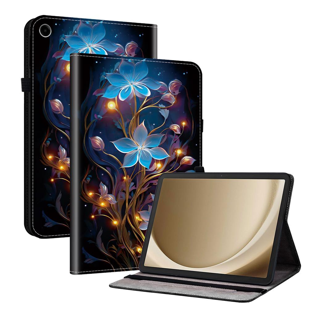 Кожаный чехол для Samsung Galaxy Tab A11+ с принтом, подставка, чехол для планшета с отделениями для карт