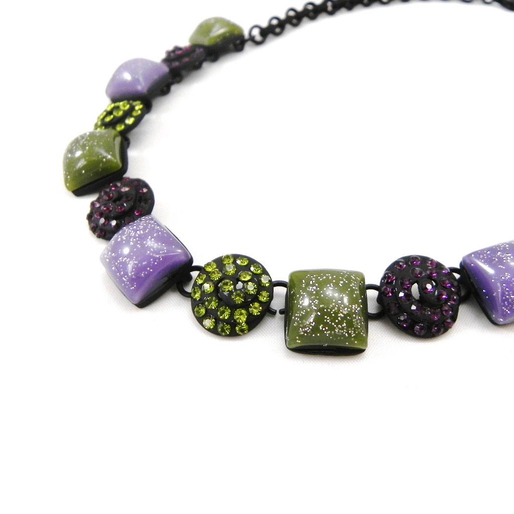 NOA [I2177] - Дизайнерское колье "Sissi" фиолетово-зеленый