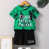 2024 Детский костюм для мальчика девочки с коротким рукавом Детские комплекты Тай-дай 3D принт букв Детская летняя одежда Детская одежда