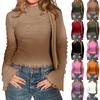 Fashionable Women's Half Turtleneck Long-sleeved Pullover Top