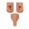 Silicone Nose Ear Model 3D Simulation Nose Ear Model Set for Piercing Practice Teaching Dark Skin