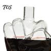 Decorative Glassware for Men Middle Finger Whiskey Decanter, 1000ml Glass Fist Dispenser with Stopper, Bourbon Decanter Unique Hand Shape Liquor