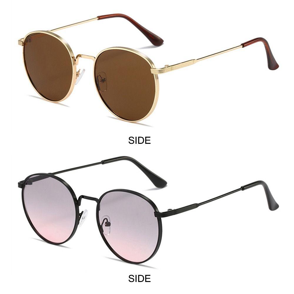 Vintage Metal Frame Sun Glasses UV Protection Hippie Glasses Trendy Round Sunglasses  for Women Men