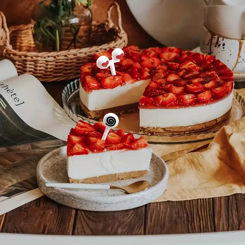 10 шт./набор, мультяшная милая детская фруктовая вилка из нержавеющей стали с маленькой керамической банкой, бытовые креативные безопасные детские фруктовые вилки