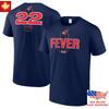 Футболка Caitlin Clark Indiana Fever Темно-синяя #22 За спиной Ограниченная серия Унисекс