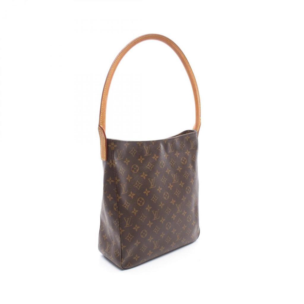 Used LOUIS VUITTON Looping GM Monogram Shoulder Bag M51145 Monogram PVC coated canvas leather Brown Used Women