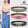 Leather Women'S Belt Cowhide Simple Match Casual Pants Jeans Decorative Women'S Belt Width 3.3Cm