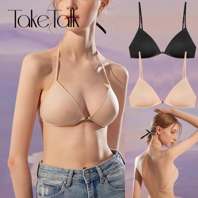 FINETOO Women French Triangle Cup Underwear Traceless and Wireless Lingerie Beautiful Back Bra