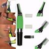 Men's Nose Hair Trimmer Body Shaver Hair Eyebrow Remover Micro Electric Razor with LED Light - Green