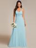 Ever-Pretty Women's Chic Adjustable Straps V-Neck Pleated Empire Waist Chiffon Bridesmaid Dress